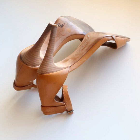 Lucky Brand Tan Open Toe Stiletto Heels / Sandals / Dress Shoes Size 7 - Picture 8 of 14